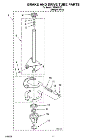 07 - Brake And Drive Tube Parts parts for Whirlpool Washer LXR6432JQ3 from AppliancePartsPros.com