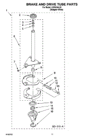 07 - Brake And Drive Tube Parts parts for Whirlpool Washer LSR6334LQ1 from AppliancePartsPros.com