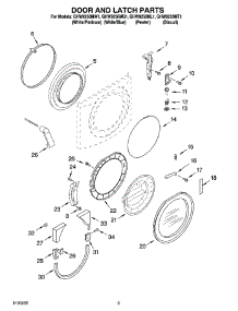 02 - Door And Latch Parts parts for Whirlpool Washer GHW9250ML1 from AppliancePartsPros.com