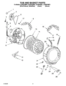 05 - Tub And Basket Parts parts for Whirlpool Washer GHW9250ML1 from AppliancePartsPros.com