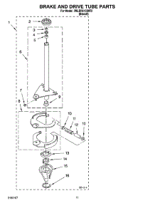 07 - Brake And Drive Tube Parts parts for Whirlpool Washer 7MLBR6103MT2 from AppliancePartsPros.com