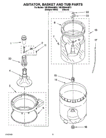 03 - Agitator, Basket And Tub Parts parts for Whirlpool Washer 7MLBR8444MT2 from AppliancePartsPros.com