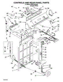 02 - Controls And Rear Panel Parts parts for Whirlpool Washer 3XGSC9455JQ3 from AppliancePartsPros.com
