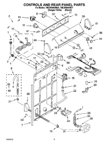 02 - Controls And Rear Panel Parts parts for Whirlpool Washer 7MLBR8444MQ1 from AppliancePartsPros.com