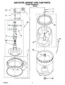 03 - Agitator, Basket And Tub Parts parts for Whirlpool Washer 7MLSR8544JT6 from AppliancePartsPros.com