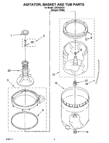 03 - Agitator, Basket And Tub Parts parts for Whirlpool Washer LXR5432KQ1 from AppliancePartsPros.com