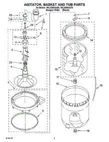 03 - Agitator, Basket And Tub Parts parts for Whirlpool Washer 7MLSQ8543JQ6 from AppliancePartsPros.com