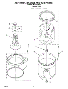 03 - Agitator, Basket And Tub Parts parts for Whirlpool Washer 7MLSR5132JQ5 from AppliancePartsPros.com