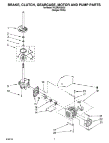04 - Brake, Clutch, Gearcase, Motor And Pump Parts parts for Whirlpool Washer 7MLSR5132JQ5 from AppliancePartsPros.com