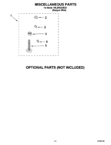 10 - Miscellaneous Parts Optional Parts (Not Included) parts for Whirlpool Washer 7MLSR6332KQ3 from AppliancePartsPros.com