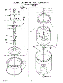 03 - Agitator, Basket And Tub Parts parts for Whirlpool Washer 7MLSR8523MT1 from AppliancePartsPros.com