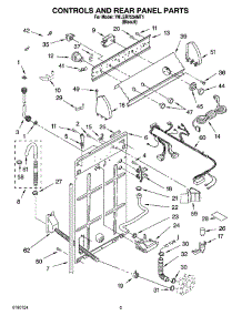 02 - Controls And Rear Panel Parts parts for Whirlpool Washer 7MLSR7534MT1 from AppliancePartsPros.com
