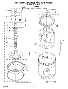 03 - Agitator, Basket And Tub Parts parts for Whirlpool Washer 7MLSR7533JT6 from AppliancePartsPros.com