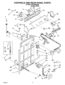 02 - Controls And Rear Panel Parts parts for Whirlpool Washer 7MLSC9545JQ6 from AppliancePartsPros.com
