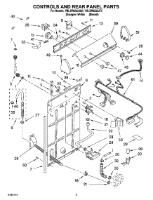 02 - Controls And Rear Panel Parts parts for Whirlpool Washer 7MLSR6232JQ5 from AppliancePartsPros.com