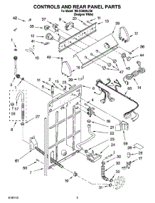 02 - Controls And Rear Panel Parts parts for Whirlpool Washer 7MLSQ8000JQ6 from AppliancePartsPros.com