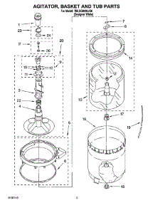 03 - Agitator, Basket And Tub Parts parts for Whirlpool Washer 7MLSQ8000JQ6 from AppliancePartsPros.com