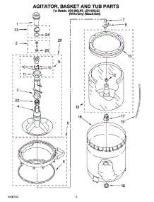03 - Agitator, Basket And Tub Parts parts for Whirlpool Washer LSN1000LW2 from AppliancePartsPros.com