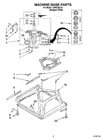 05 - Machine Base Parts parts for Whirlpool Washer LBR5432LQ1 from AppliancePartsPros.com