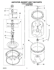 03 - Agitator, Basket And Tub Parts parts for Whirlpool Washer 2DLSQ8000JQ3 from AppliancePartsPros.com