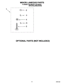 10 - Miscellaneous Parts Optional Parts (Not Included) parts for Whirlpool Washer LSN1000LG2 from AppliancePartsPros.com