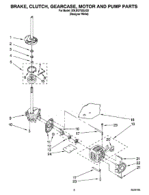 05 - Brake, Clutch, Gearcase, Motor And Pump Parts parts for Whirlpool Washer 2DLSQ7533JQ3 from AppliancePartsPros.com