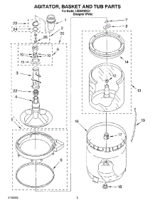 03 - Agitator, Basket And Tub Parts parts for Whirlpool Washer LSB6200KQ1 from AppliancePartsPros.com