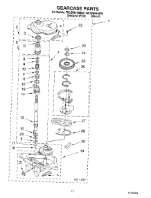 08 - Gearcase Parts parts for Whirlpool Washer 7MLBR8444MQ0 from AppliancePartsPros.com