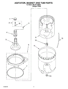 03 - Agitator, Basket And Tub Parts parts for Whirlpool Washer 7MLSR7103MQ0 from AppliancePartsPros.com
