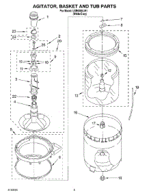 03 - Agitator, Basket And Tub Parts parts for Whirlpool Washer LSB6300LW1 from AppliancePartsPros.com