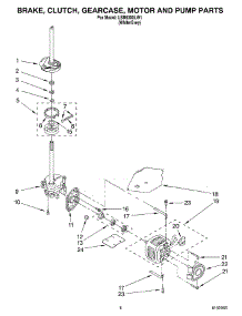 05 - Brake, Clutch, Gearcase, Motor And Pump Parts parts for Whirlpool Washer LSB6300LW1 from AppliancePartsPros.com