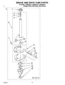 07 - Brake And Drive Tube Parts parts for Whirlpool Washer LSQ9549LW1 from AppliancePartsPros.com