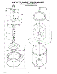 03 - Agitator, Basket And Tub Parts parts for Whirlpool Washer LSN1000LW1 from AppliancePartsPros.com