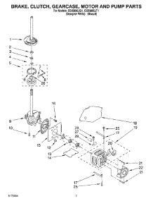 04 - Brake, Clutch, Gearcase, Motor And Pump Parts parts for Whirlpool Washer GSX9885JT1 from AppliancePartsPros.com