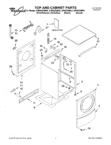 01 - Top And Cabinet Parts parts for Whirlpool Washer GHW9250MT0 from AppliancePartsPros.com