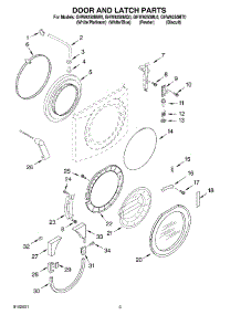 02 - Door And Latch Parts parts for Whirlpool Washer GHW9250MT0 from AppliancePartsPros.com