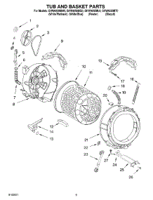 05 - Tub And Basket Parts parts for Whirlpool Washer GHW9250MW0 from AppliancePartsPros.com