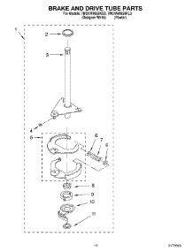 07 - Brake And Drive Tube Parts parts for Whirlpool Washer 7MGVW9959KQ3 from AppliancePartsPros.com