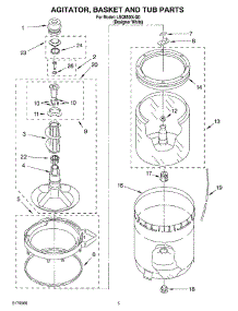 03 - Agitator, Basket And Tub Parts parts for Whirlpool Washer LSQ8500LQ0 from AppliancePartsPros.com