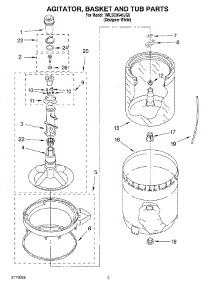 03 - Agitator, Basket And Tub Parts parts for Whirlpool Washer 7MLSC9545JQ5 from AppliancePartsPros.com