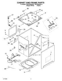 02 - Cabinet And Frame Parts parts for Whirlpool Washer 7MGVW9959KL3 from AppliancePartsPros.com