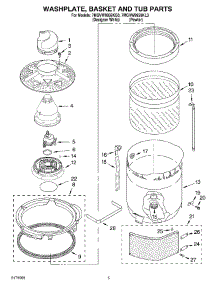 03 - Washplate, Basket And Tub Parts parts for Whirlpool Washer 7MGVW9959KL3 from AppliancePartsPros.com