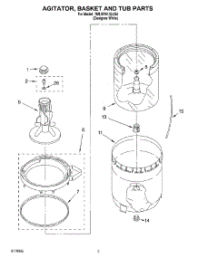 03 - Agitator, Basket And Tub Parts parts for Whirlpool Washer 7MLSR5132JQ4 from AppliancePartsPros.com