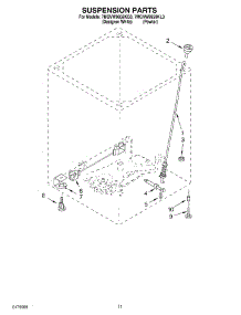 06 - Suspension Parts parts for Whirlpool Washer 7MGVW9959KL3 from AppliancePartsPros.com