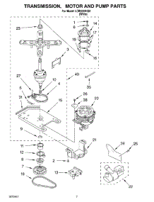 04 - Transmission, Motor And Pump Parts parts for Whirlpool Washer LCR5232HQ2 from AppliancePartsPros.com