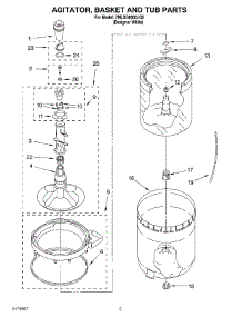 03 - Agitator, Basket And Tub Parts parts for Whirlpool Washer 7MLSQ8000JQ5 from AppliancePartsPros.com