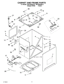 02 - Cabinet And Frame Parts parts for Whirlpool Washer 7MGVW9959KQ2 from AppliancePartsPros.com