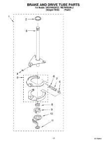07 - Brake And Drive Tube Parts parts for Whirlpool Washer 7MGVW9959KQ2 from AppliancePartsPros.com