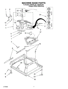 04 - Machine Base parts for Whirlpool Washer LSB6300LQ0 from AppliancePartsPros.com