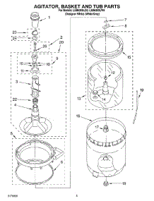 03 - Agitator, Basket And Tub parts for Whirlpool Washer LSB6300LW0 from AppliancePartsPros.com
